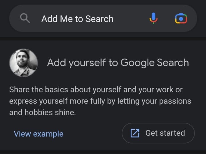 Add Yourself to Google Search