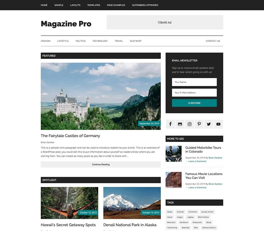 Magazine Pro theme by StudioPress