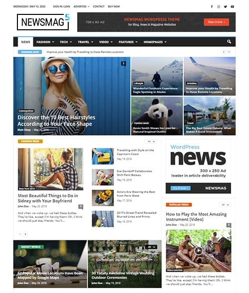 Newsmag WordPress theme